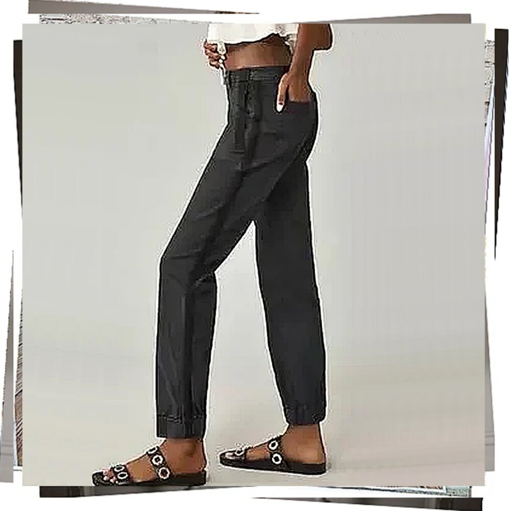 NWOT: "The Richie" Slim Black Brushed Cotton / Tencel Joggers (2)